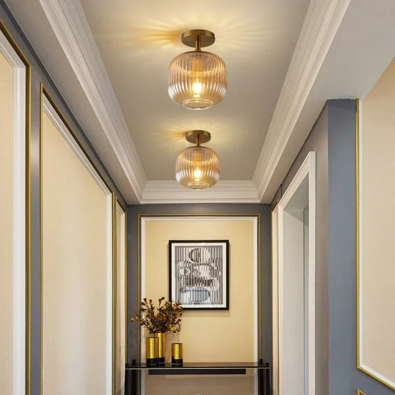Plafond moderne à LEDs lumière lampes de conception en verre de luxe pour salle à manger salon étude café bar Simple décoration de la maison plafonniers - vue 3 sur 18