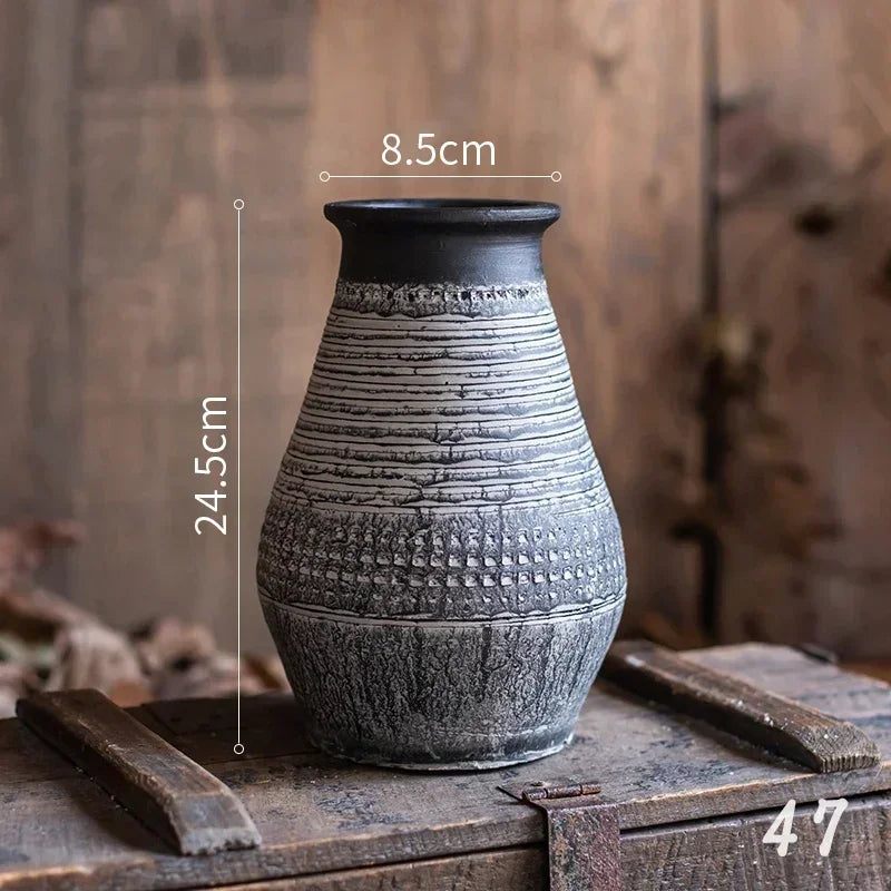 jardinières en poterie rustiques pour décoration intérieure et extérieure - vue 10 sur 25