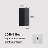 JoollySun applique murale LED lumières éclairage extérieur moderne décor à la maison luminaires pour balcon porche lampe étanche IP65 appliques murales