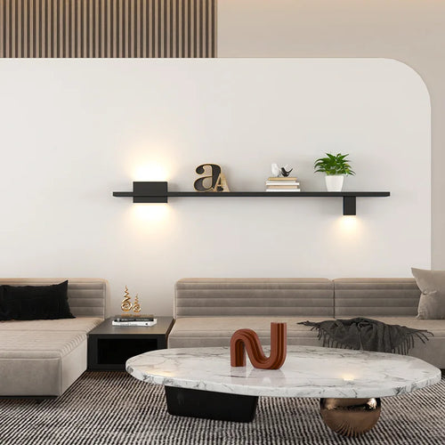 Applique murale led minimaliste 3000k en métal pour - vue 2 sur 10