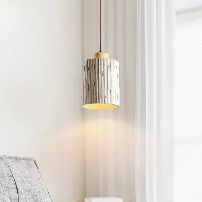 suspension à led en ciment style nordique moderne décor intérieur - vue 4 sur 7