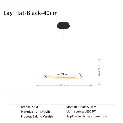 lustre nordique design suspension décorative en acrylique LED - vue 14 sur 18