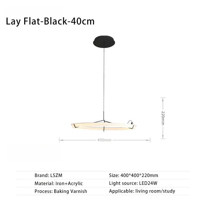 lustre nordique design suspension décorative en acrylique LED - vue 14 sur 18