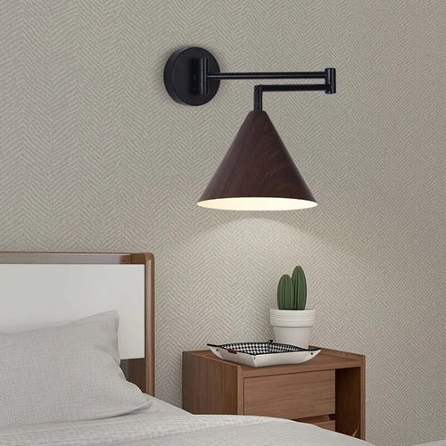 Applique murale bois réglable moderne minimaliste rondins - vue 2 sur 12