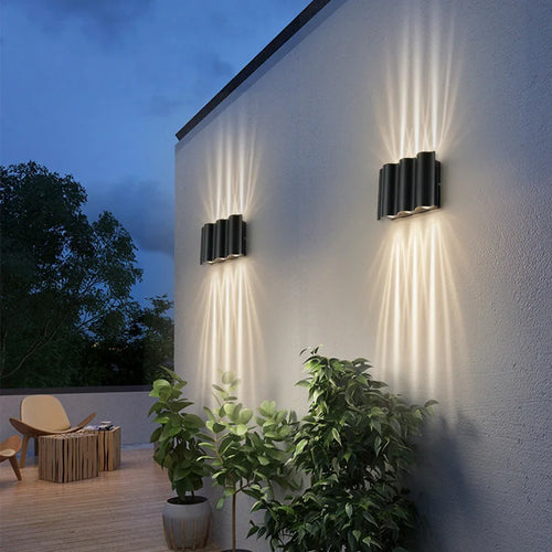 applique murale led étanche pour jardin et balcon en aluminium - vue 3 sur 9
