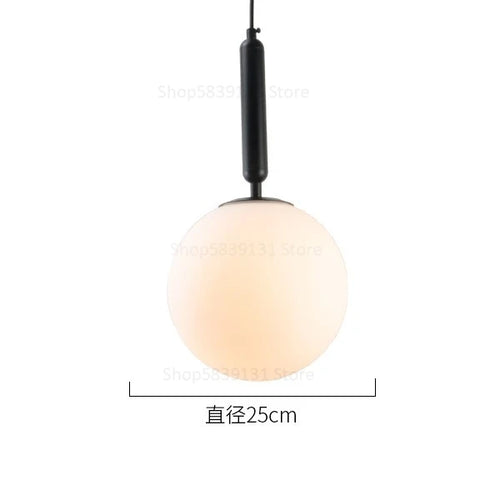 boule de verre moderne suspension lumières led éclairage intérieur décoratif - vue 22 sur 22