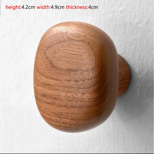 porte-manteau mural en bois naturel pour rangement décoratif - vue 7 sur 12