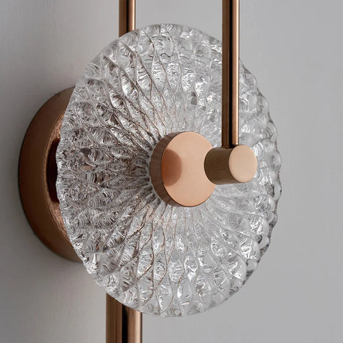 applique murale led ronde en verre et métal pour éclairage d'ambiance - vue 5 sur 8