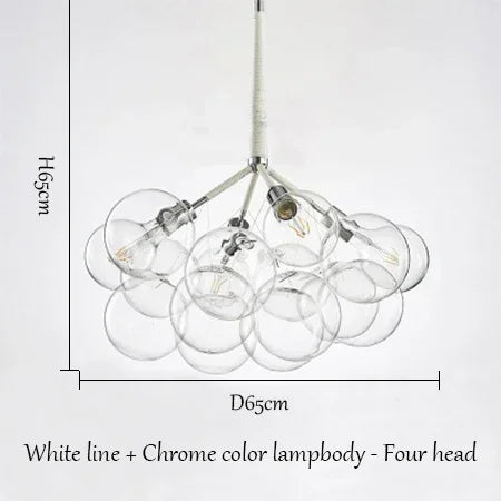 lustre moderne en verre lumineux pour décoration intérieure - vue 12 sur 18