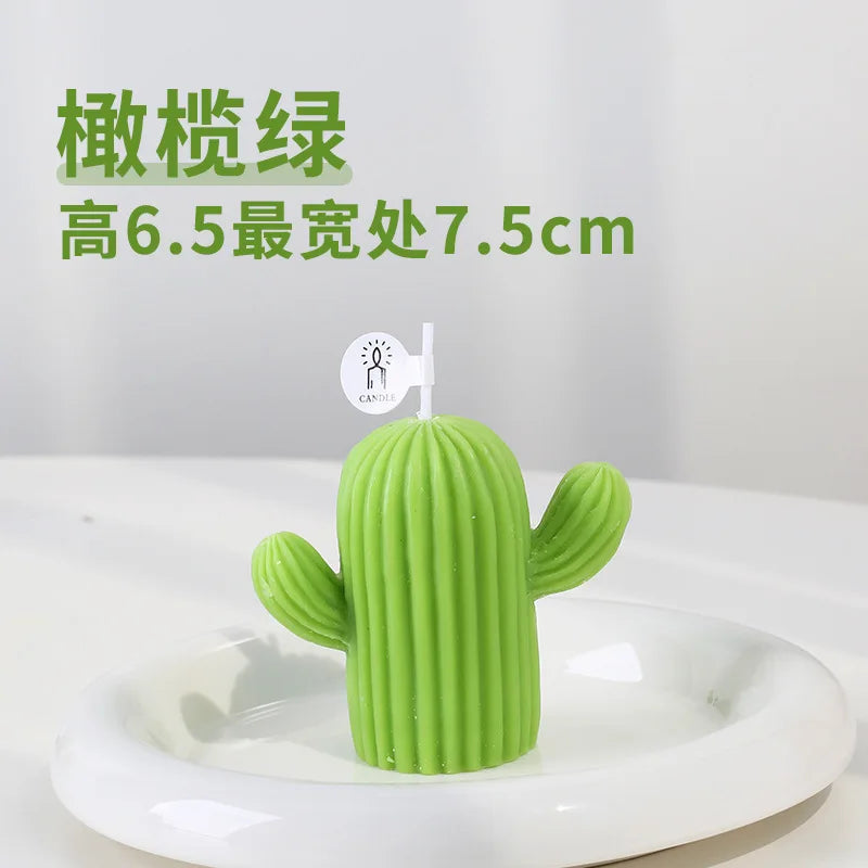 bougies parfumées cactus en cire de soja pour décoration et accessoires photo - vue 6 sur 9