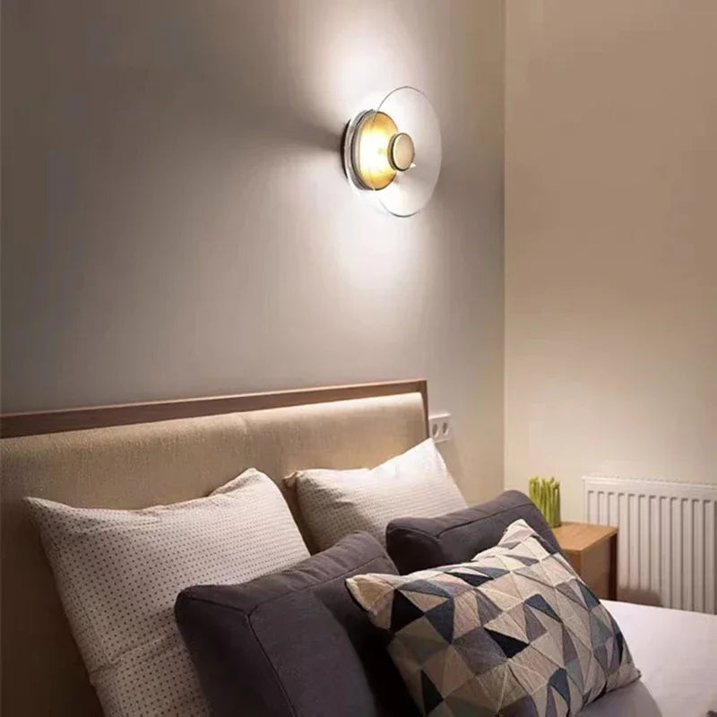 applique murale led moderne en verre pour décoration intérieure nordique - vue 6 sur 8