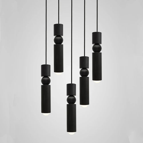 Suspension moderne nordique en métal avec lumière led suspendue - vue 6 sur 13