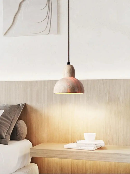 suspension créative en pierre wabi sabi pour restaurant et séjour - vue 3 sur 7