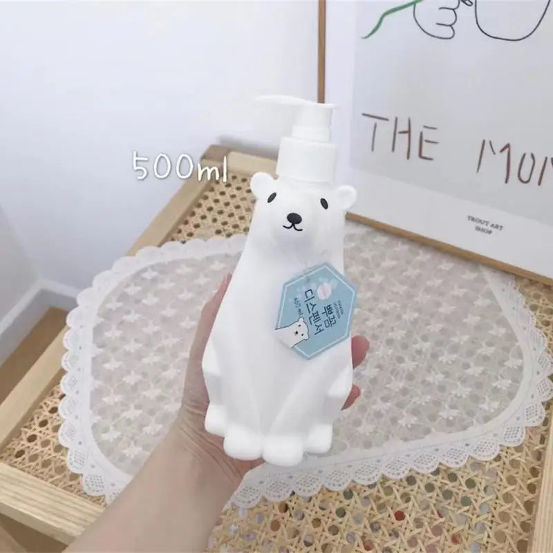 distributeur de lotion ours polaire mignon rechargeable pour savon et shampoing - vue 3 sur 34