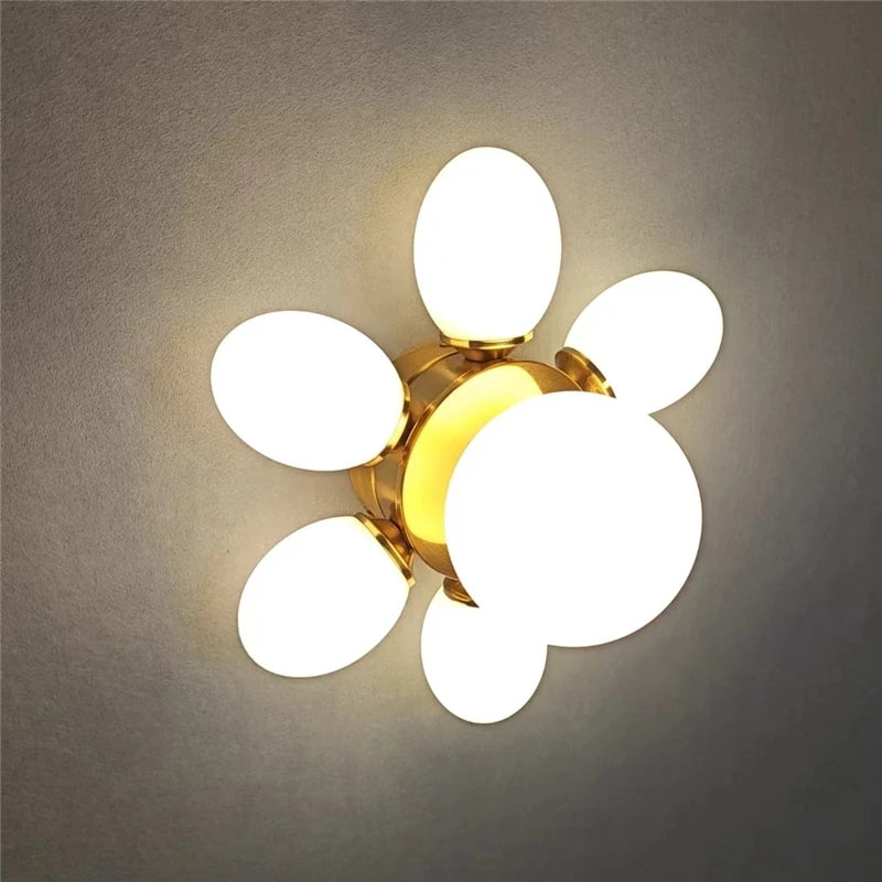 plafonnier moderne en verre pour éclairage décoratif intérieur - vue 3 sur 7