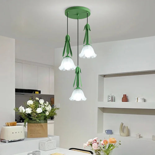 lustre en verre pour éclairage suspendu dans les espaces modernes - vue 4 sur 12