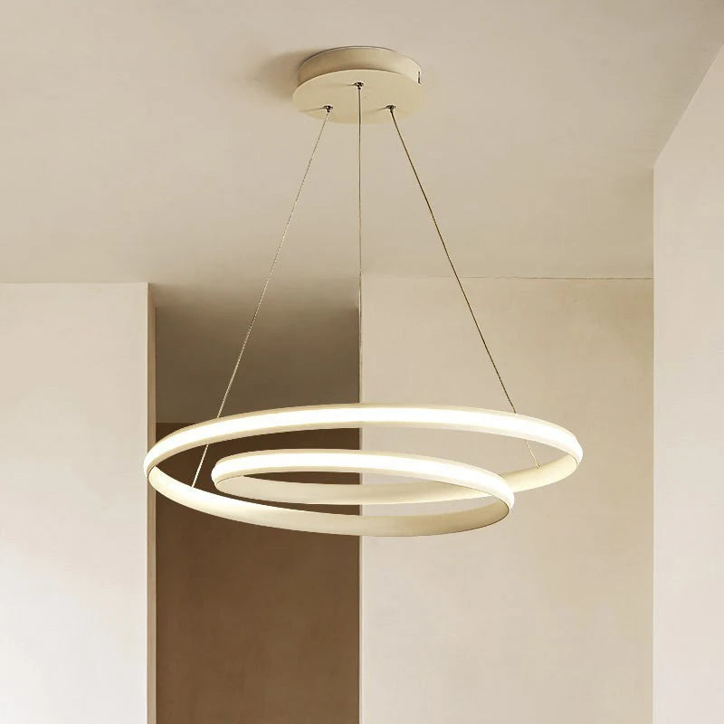 Suspension modernes à Led de couleur noir et blanc - vue 5 sur 8