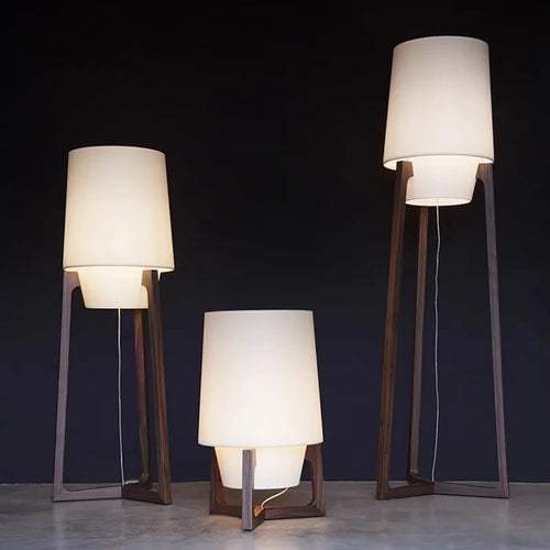 lampadaire en tissu japonais design rétro pour intérieur moderne - vue 2 sur 9