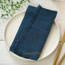 Serviette de table gaze coton lot 12 rustique