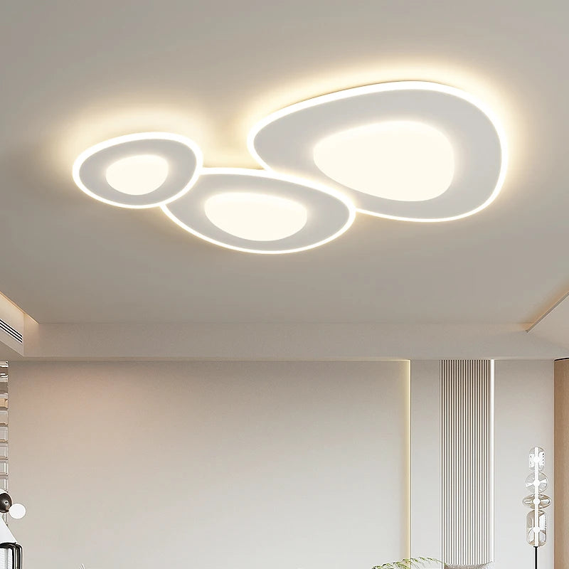 lustre moderne minimaliste ensemble de plafonniers pavés - vue 3 sur 10