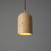 suspension vintage en pierre naturelle avec éclairage led