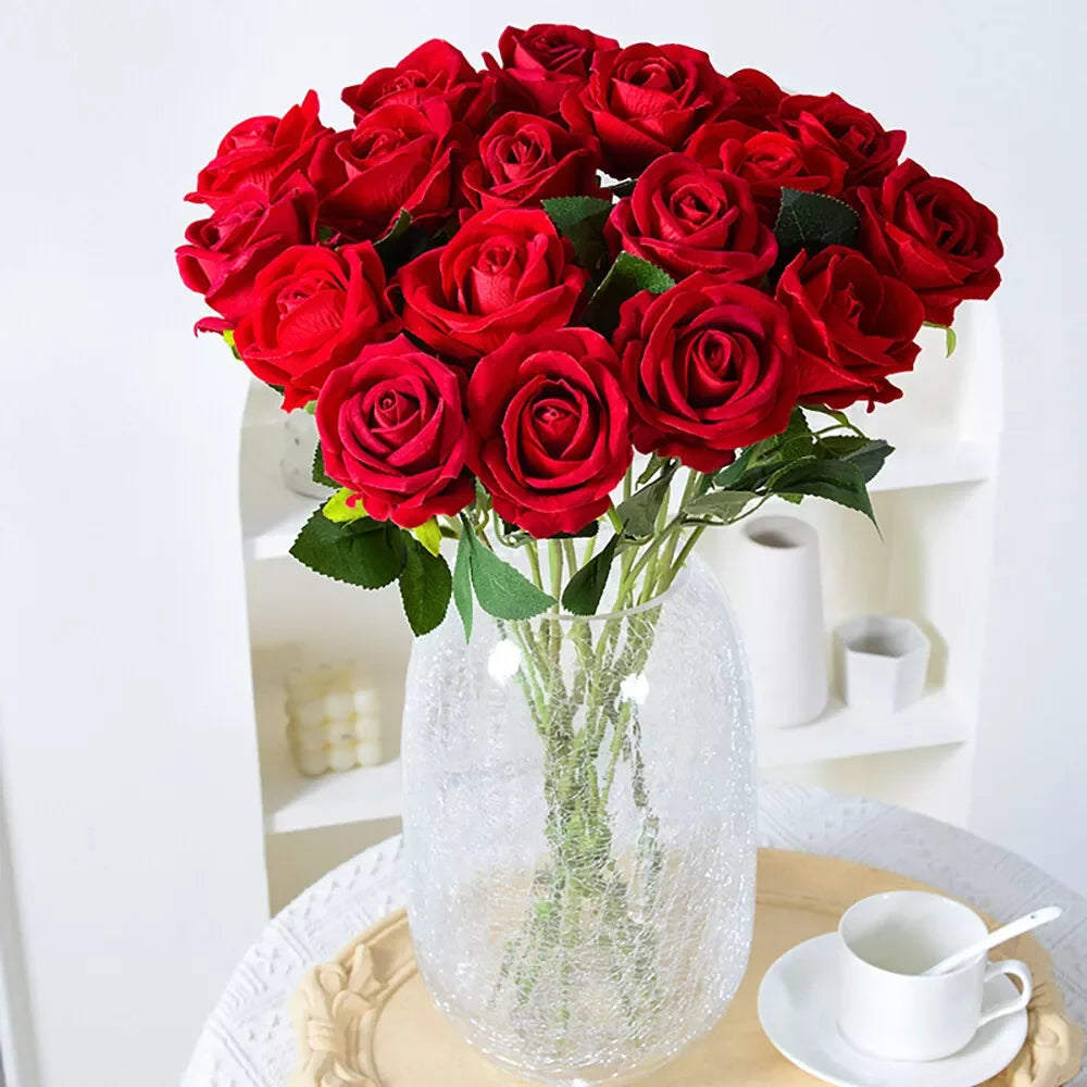 rose artificielle en soie pour décoration de mariage et événements - vue 2 sur 28