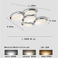 plafonnier led intelligent design moderne forme galets