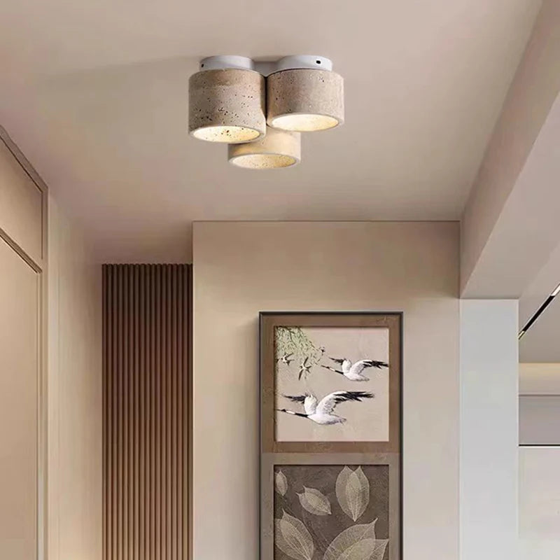 plafonnier en marbre naturel pour escaliers avec suspension - vue 4 sur 7