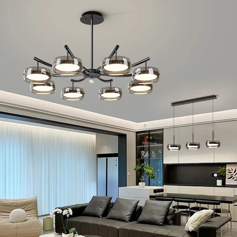 lustre décoratif éclairage intérieur suspendu pour salon - vue 6 sur 8