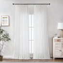 Voilage imitation lin sur mesure extra long salon