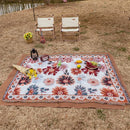 Plaid bohème carte du monde tricoté décor canapé