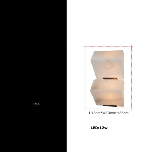 applique murale led étanche pour intérieur et extérieur géométrique - vue 12 sur 12