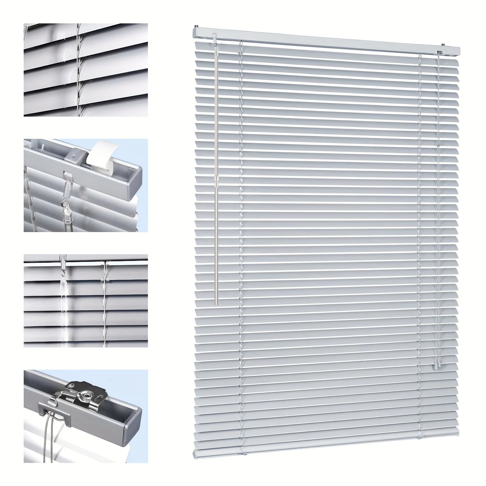 Store vénitien aluminium sans perçage pour fenêtre chambre