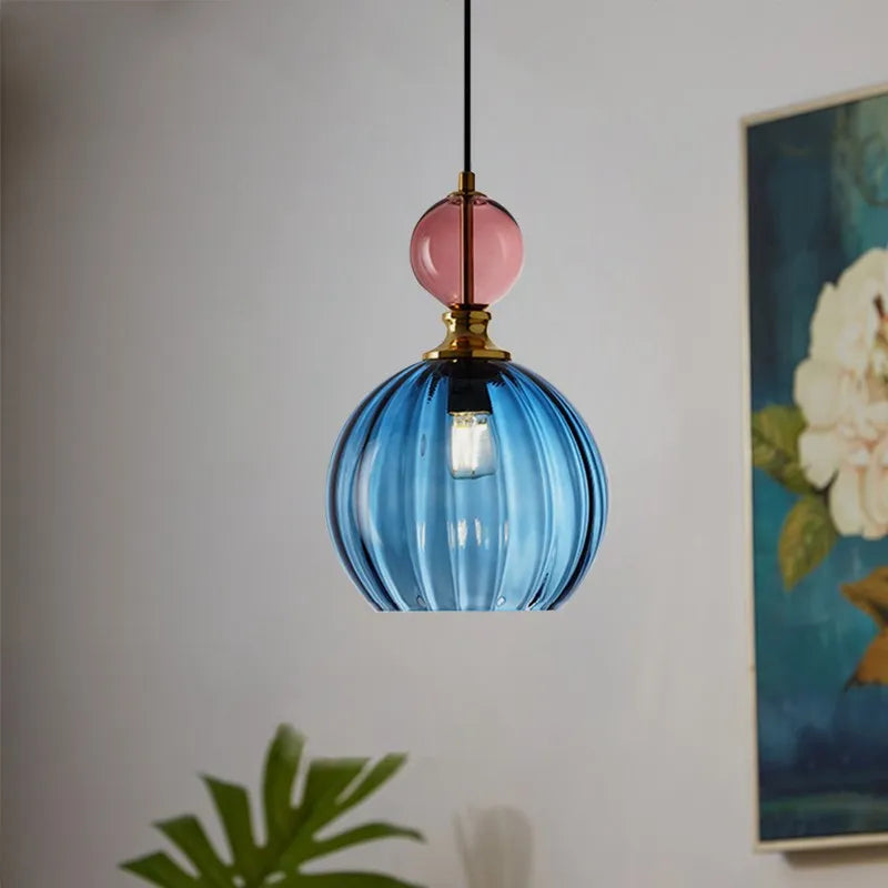 Suspension en verre LED nordique - vue 4 sur 14