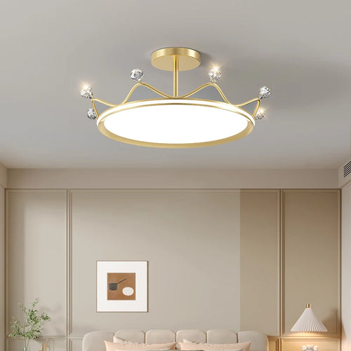 plafonnier en forme de couronne pour chambre d'enfant princesse protection des yeux - vue 5 sur 9