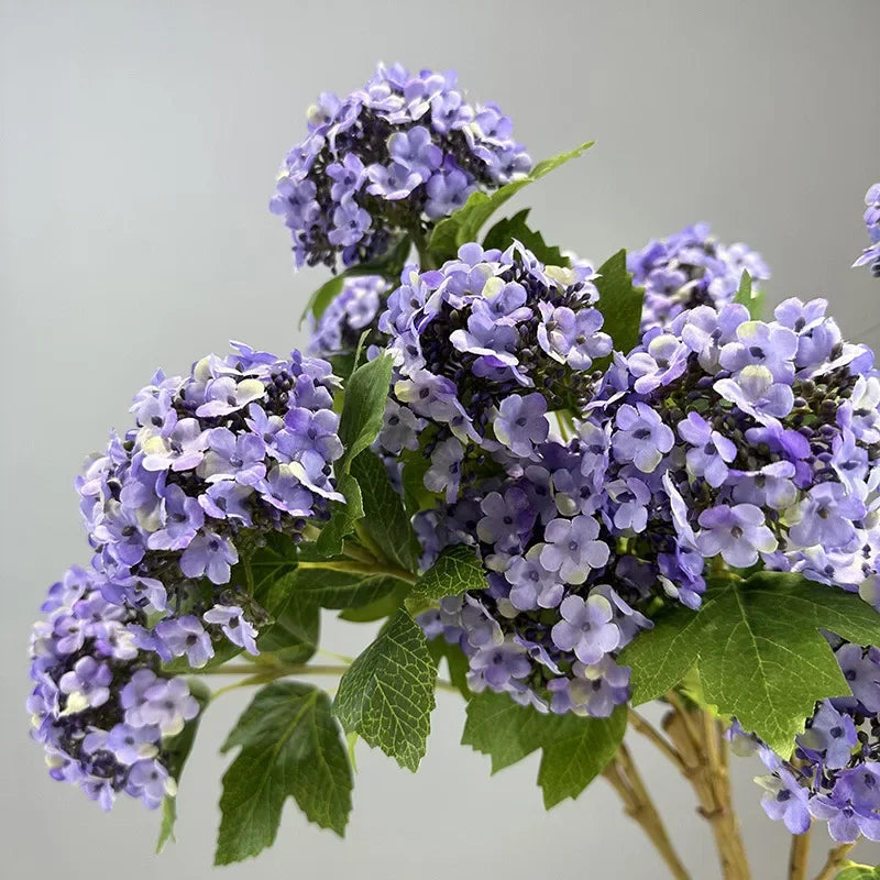 fleurs artificielles hortensia décoration jardin branche en soie - vue 3 sur 13