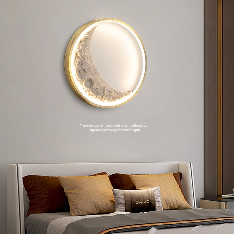 applique murale créative en forme de lune pour décoration - vue 5 sur 15