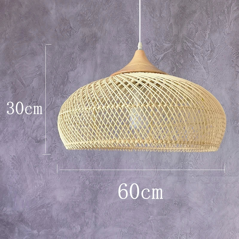 Suspension vintage d'Asie du Sud-Est Lampes en rotin de haute qualité Salle à manger Restaurant Cuisine Luminaires Loft Luminaires - vue 20 sur 27