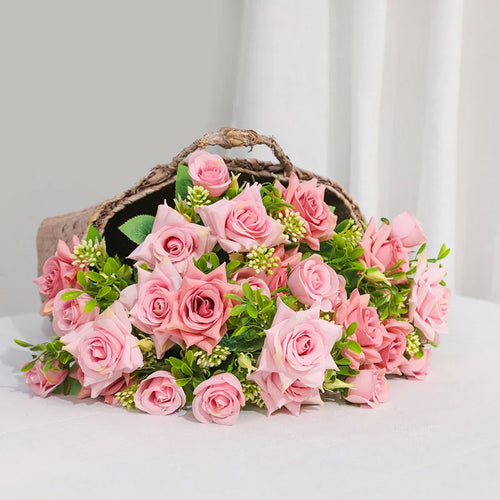 bouquet de fleurs artificielles pour décoration et cadeau - vue 3 sur 12