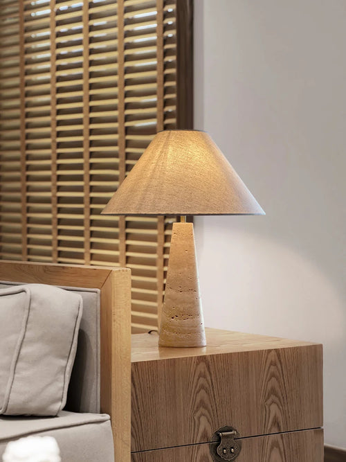 lampe à poser en pierre rétro design pour décoration intérieure - vue 2 sur 7