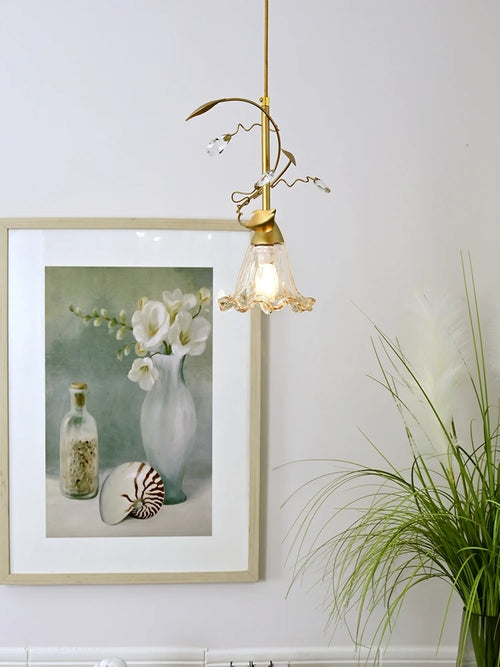 lustre en verre à led pour un éclairage intérieur moderne - vue 5 sur 7