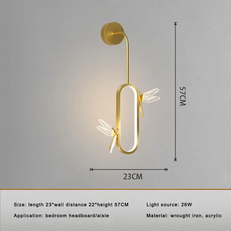 applique murale led papillon design nordique pour décoration intérieure - vue 8 sur 8