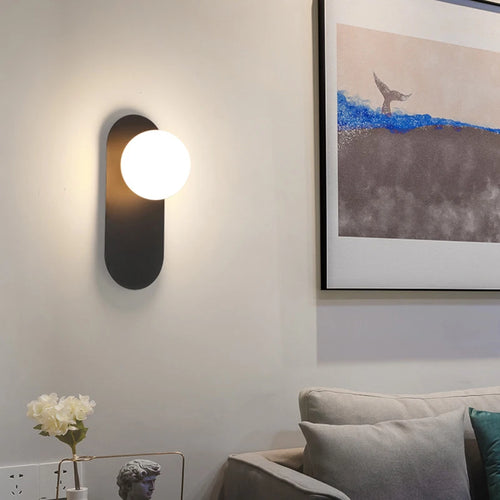 Appliques murales LED d'intérieur design arrondi avec boule - vue 3 sur 12