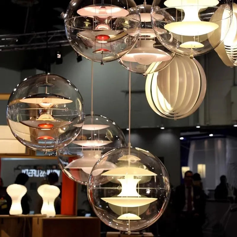 lustre moderne en acrylique design danois pour décoration intérieure - vue 6 sur 9