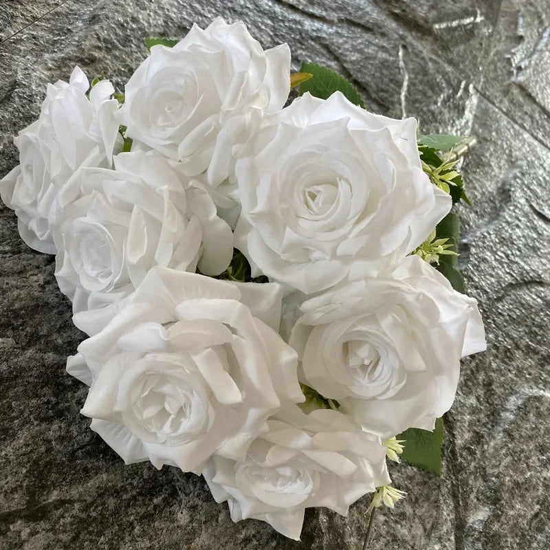 bouquet de roses artificielles décoratives pour événements et salles - vue 5 sur 15