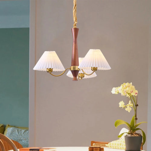 lustre en bois pour décoration luminaire suspendu - vue 6 sur 14