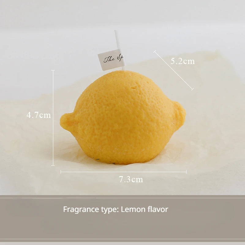 cadeau parfumé bougie citron décorative pour anniversaire fait main - vue 10 sur 10