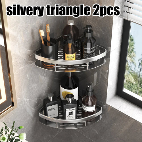 étagère d'angle murale sans perçage pour douche et serviettes - vue 15 sur 18