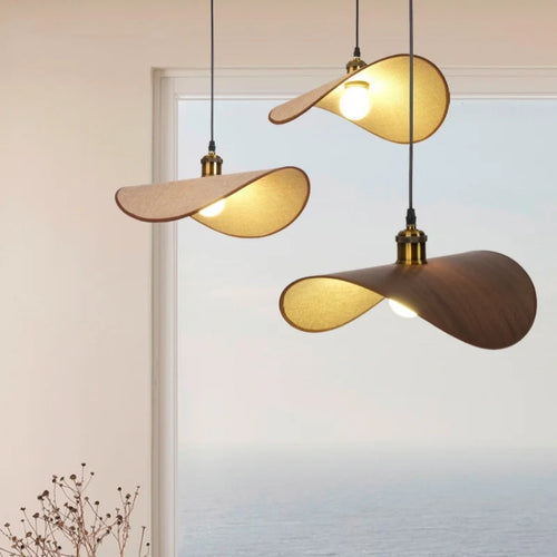 suspension Wabi Sabi minimalisme E27 Led lumière rétro chapeau Led suspension lampe salle à manger nordique lampe Led Droplight Luminarias - vue 2 sur 22