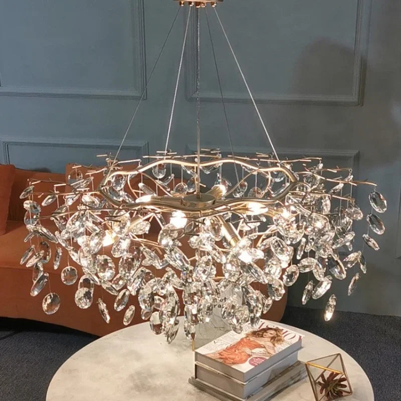 lustre en cristal de luxe pour un éclairage raffiné - vue 5 sur 9